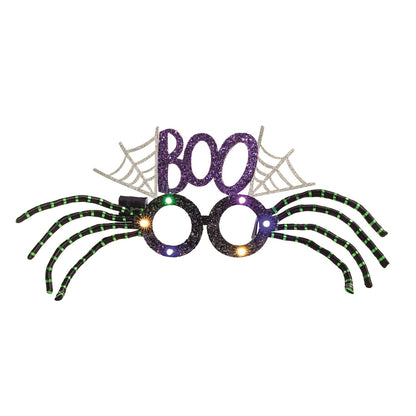 Halloween Light-Up Glasses - Purple Spider