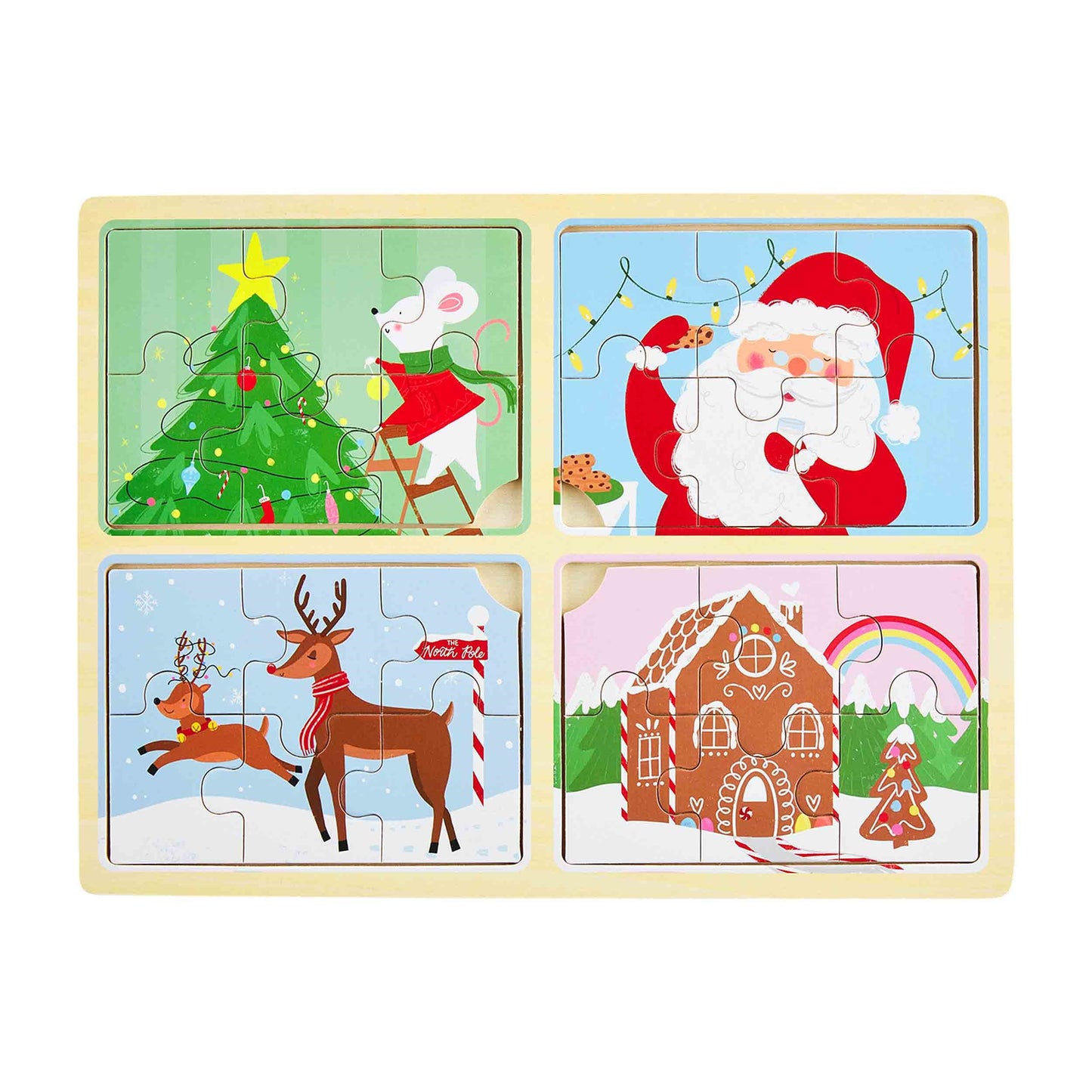 4 In 1 Puzzle - Santa