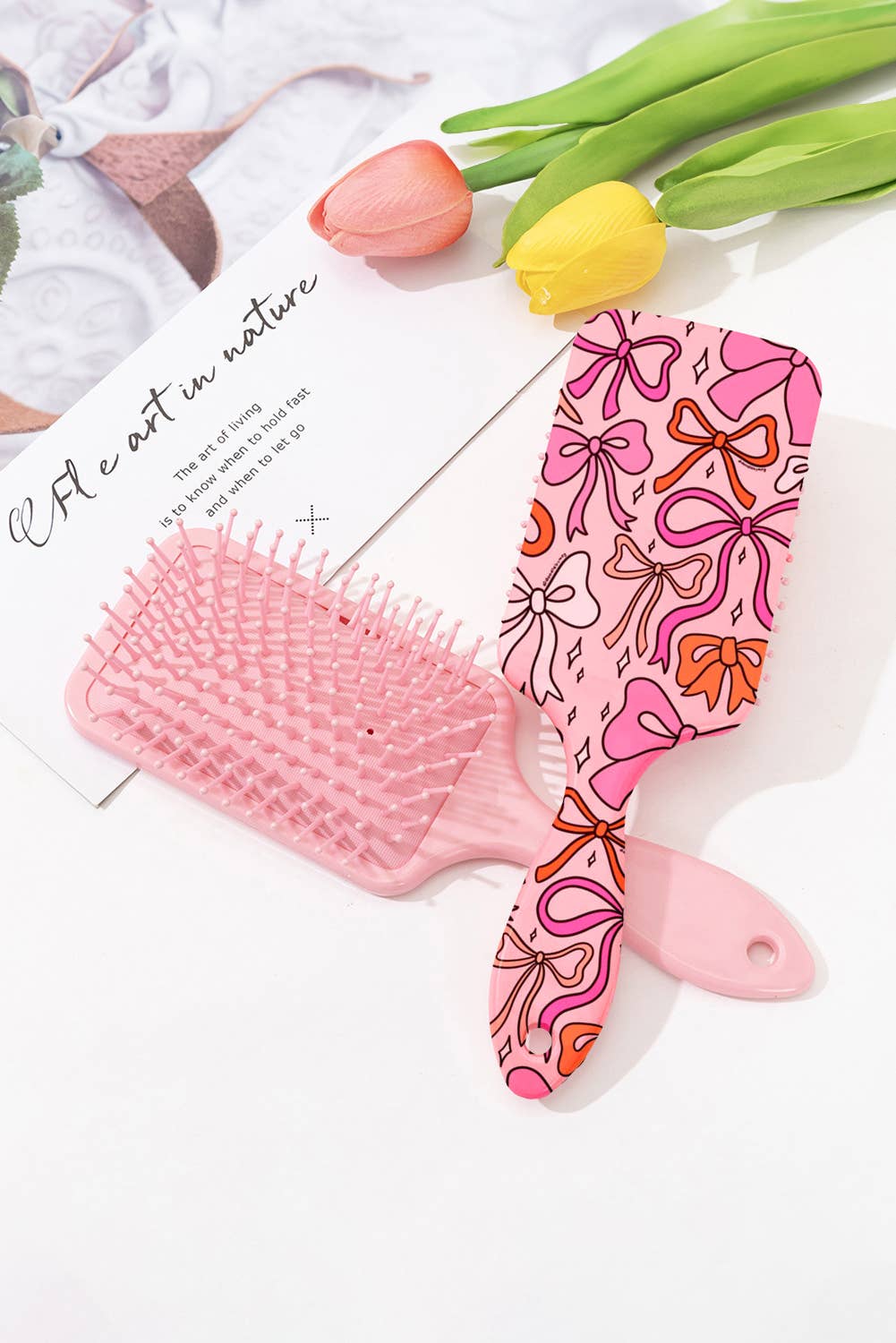 Starry Ribbon Bow Air Cushion Hair Brush