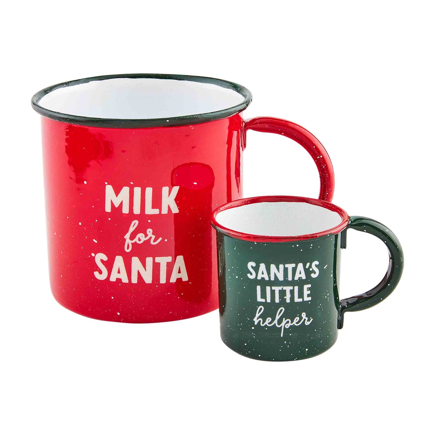 Santa Enamel Mug Set