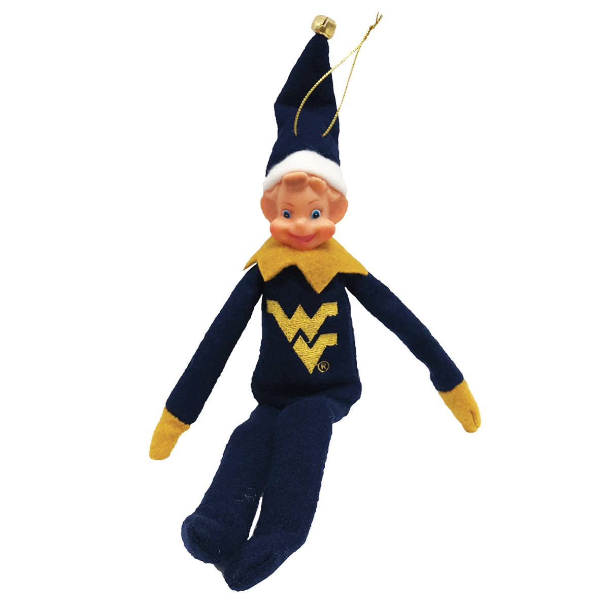 West Virginia University Elf Ornament