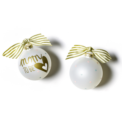 Mom to Be Glass Ornament