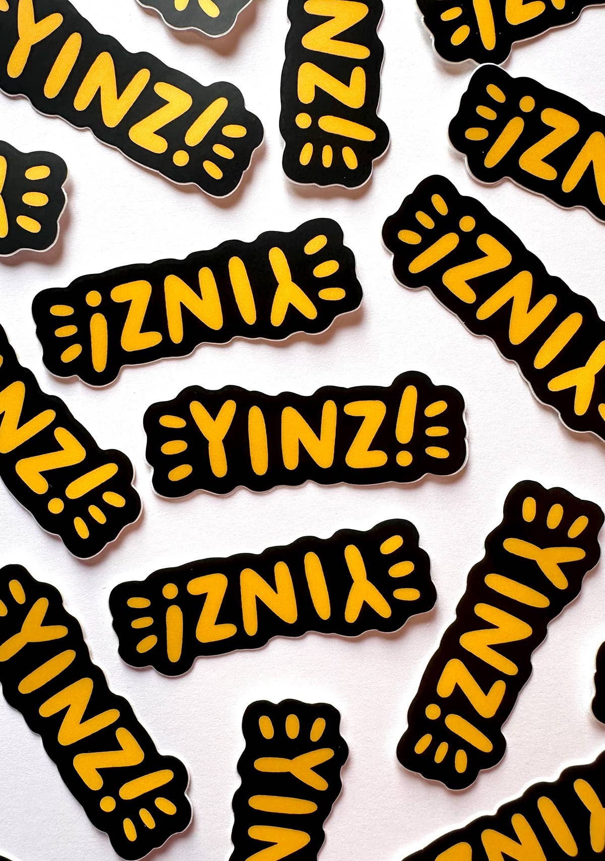 Yinz Mini Sticker - Black