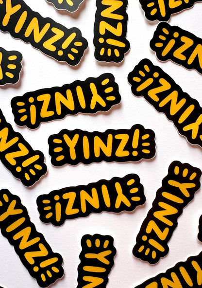 Yinz Mini Sticker - Black