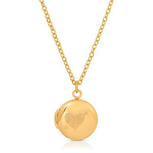 Mini Engraved Locket - Heart