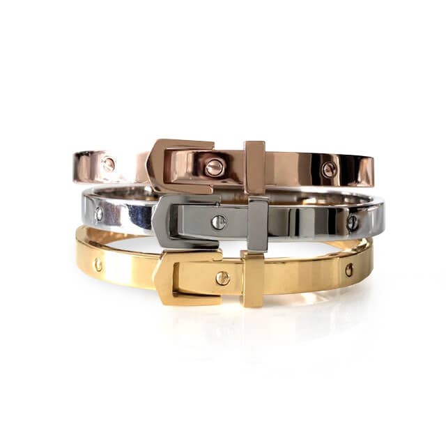 Belt Bangle Silver