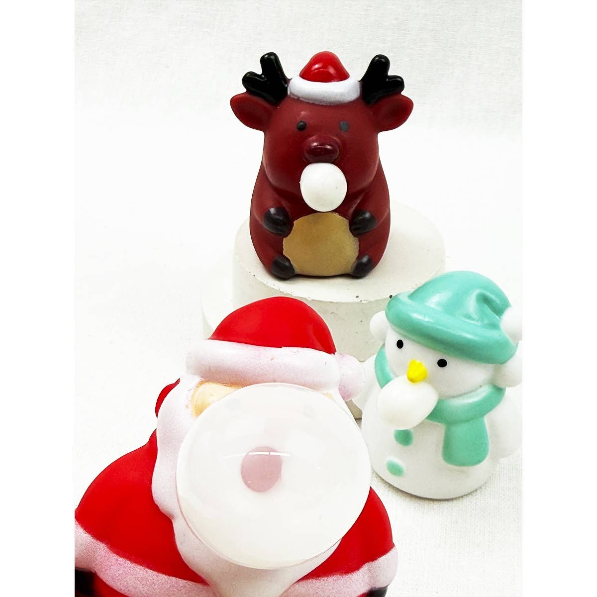 Blow Bubble Christmas Character Squishy
