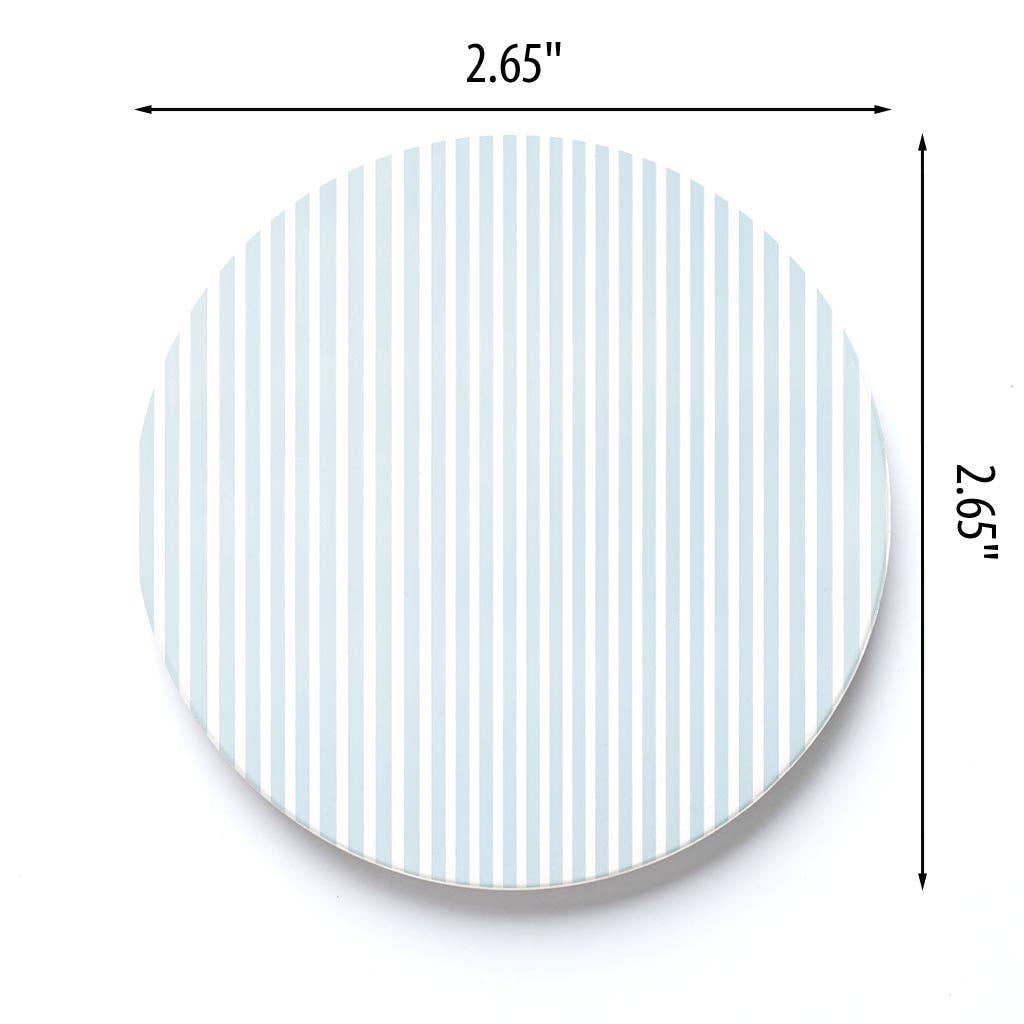 Blue Check Car Coaster
