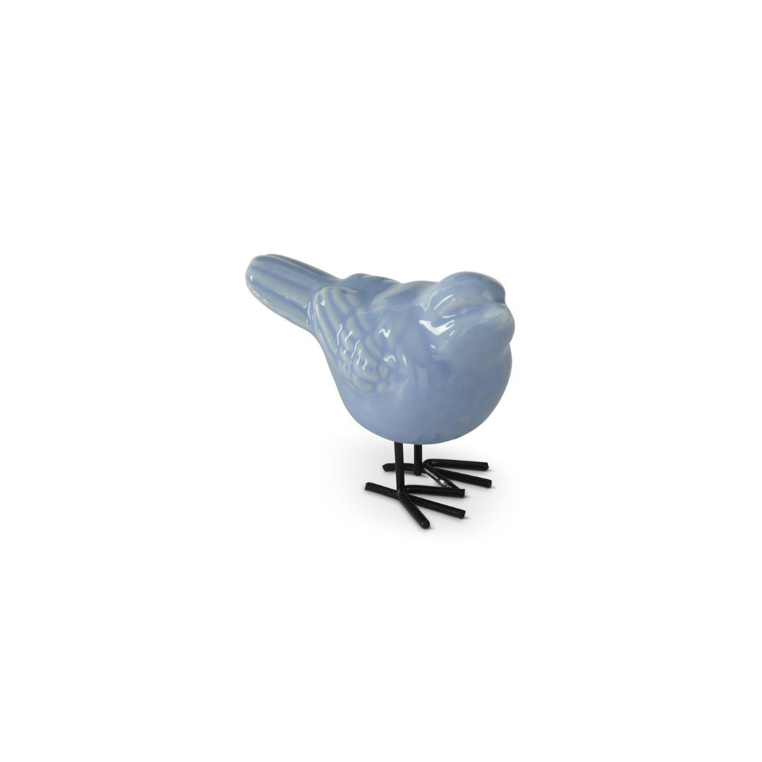 Blue Porcelain Bird Figurines