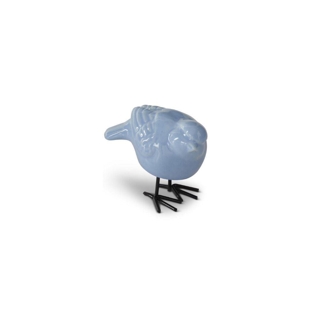 Blue Porcelain Bird Figurines