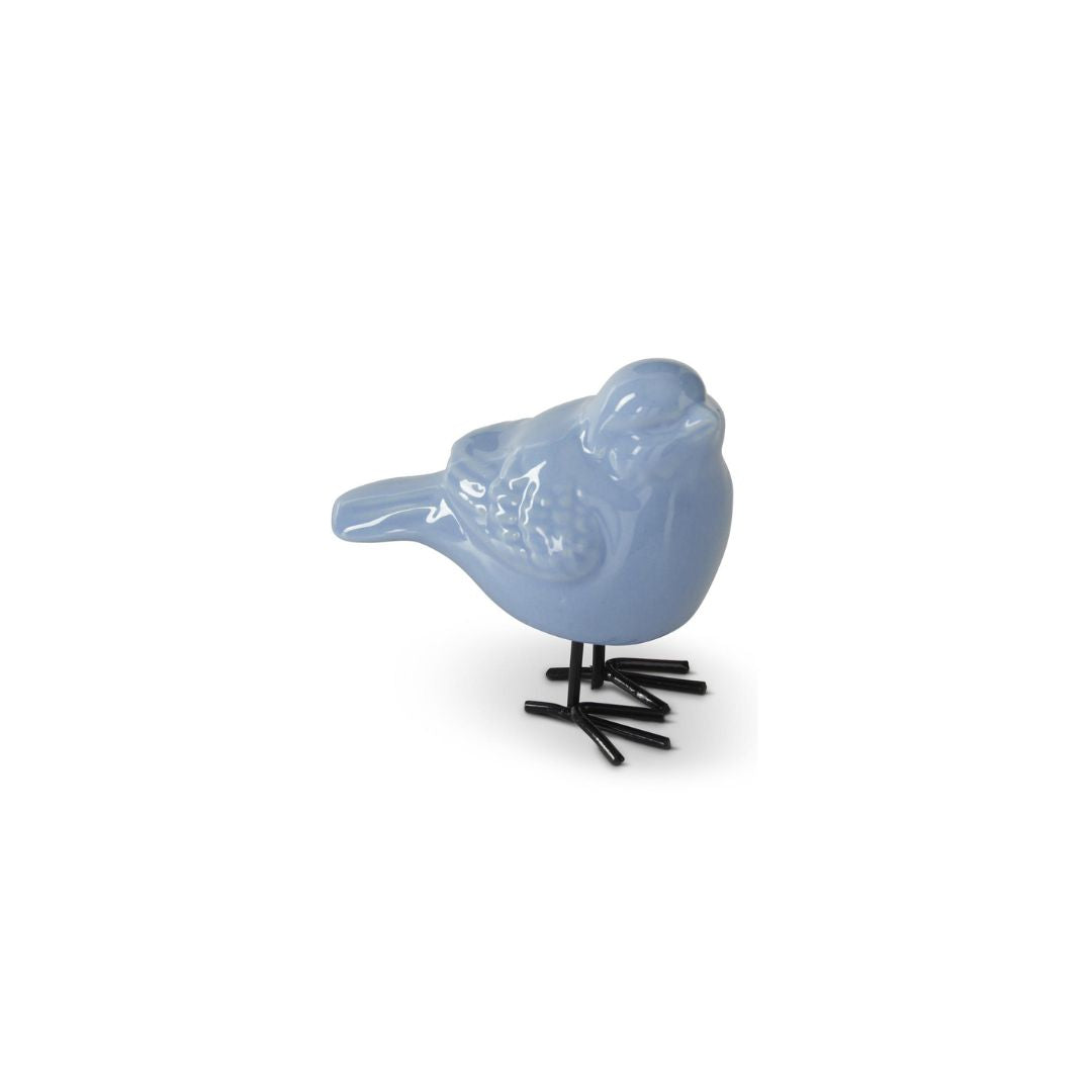 Blue Porcelain Bird Figurines