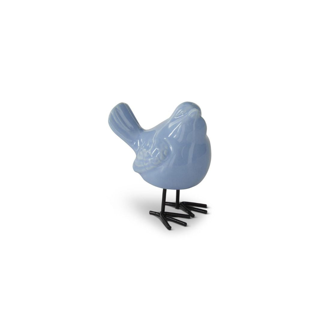 Blue Porcelain Bird Figurines
