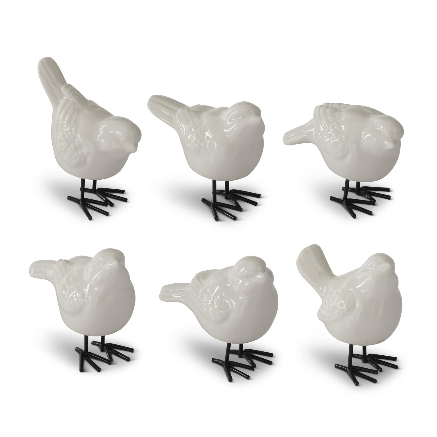 White Porcelain Bird Figurines