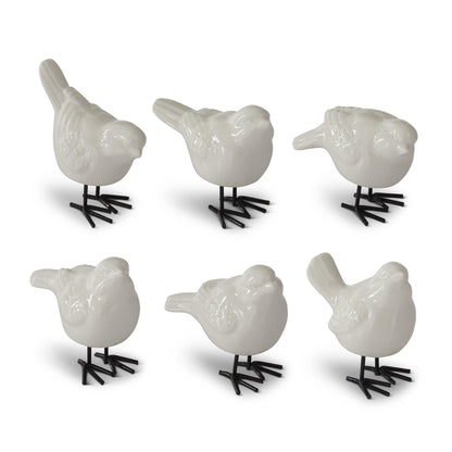 White Porcelain Bird Figurines