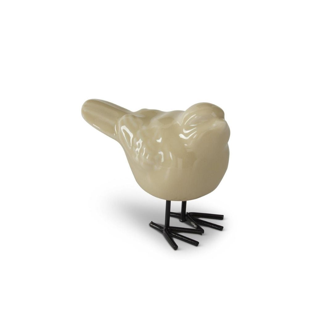 Yellow Porcelain Bird Figurines