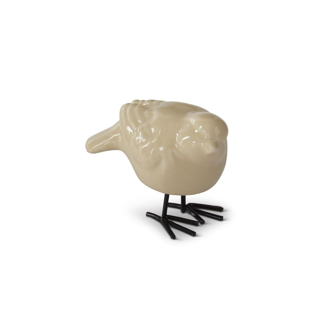 Yellow Porcelain Bird Figurines