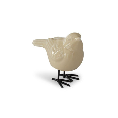 Yellow Porcelain Bird Figurines