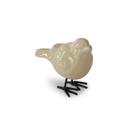 Yellow Porcelain Bird Figurines