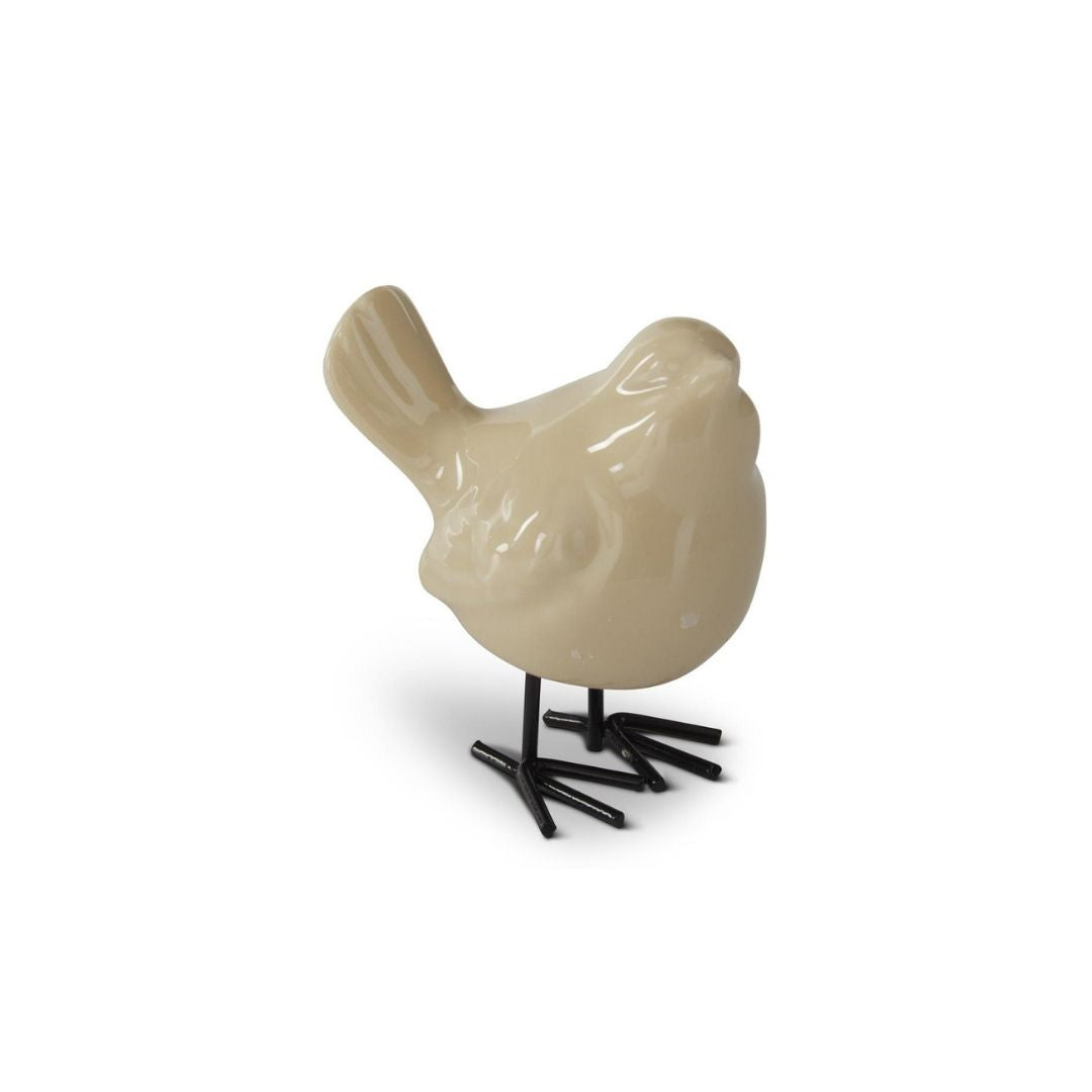 Yellow Porcelain Bird Figurines