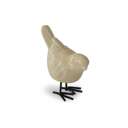Yellow Porcelain Bird Figurines