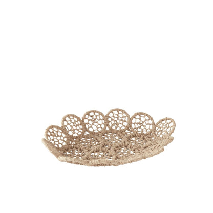 Iron Framed Jute Braided Nesting Tray