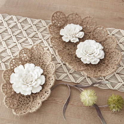 Iron Framed Jute Braided Nesting Tray