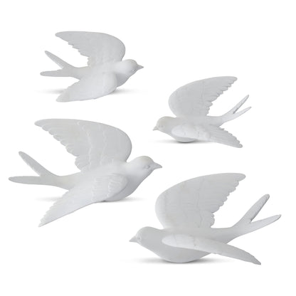 Matte White Wall Hanging Birds