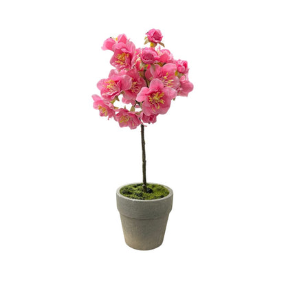 Potted Faux Cherry Blossom Topiaries