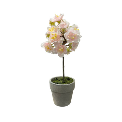 Potted Faux Cherry Blossom Topiaries