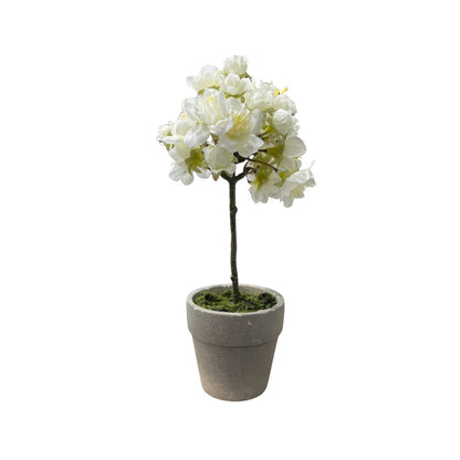 Potted Faux Cherry Blossom Topiaries