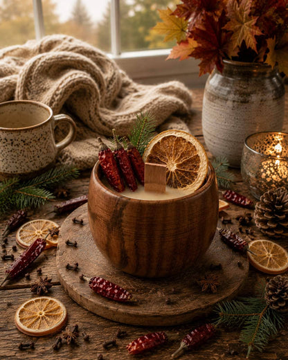Hot Spice Wood Wick Candle