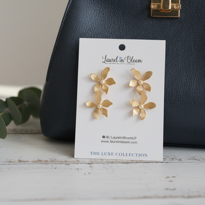 Vivienne Pearls & Petals Drop Earrings