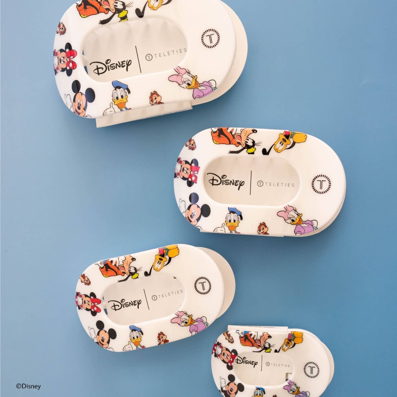 Flat Round Hair Clip - Mickey & Friends