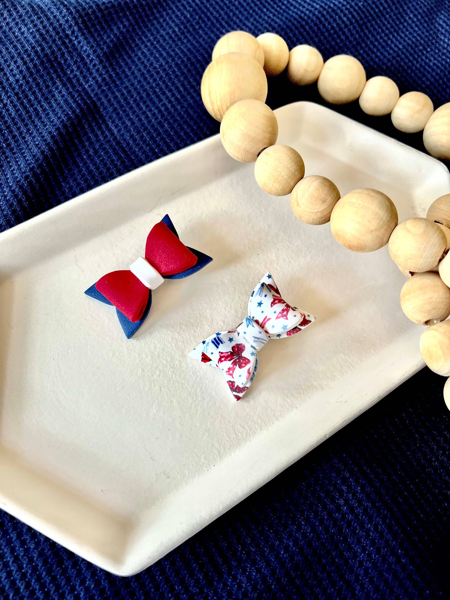Fourth of July Bow Hair Clip