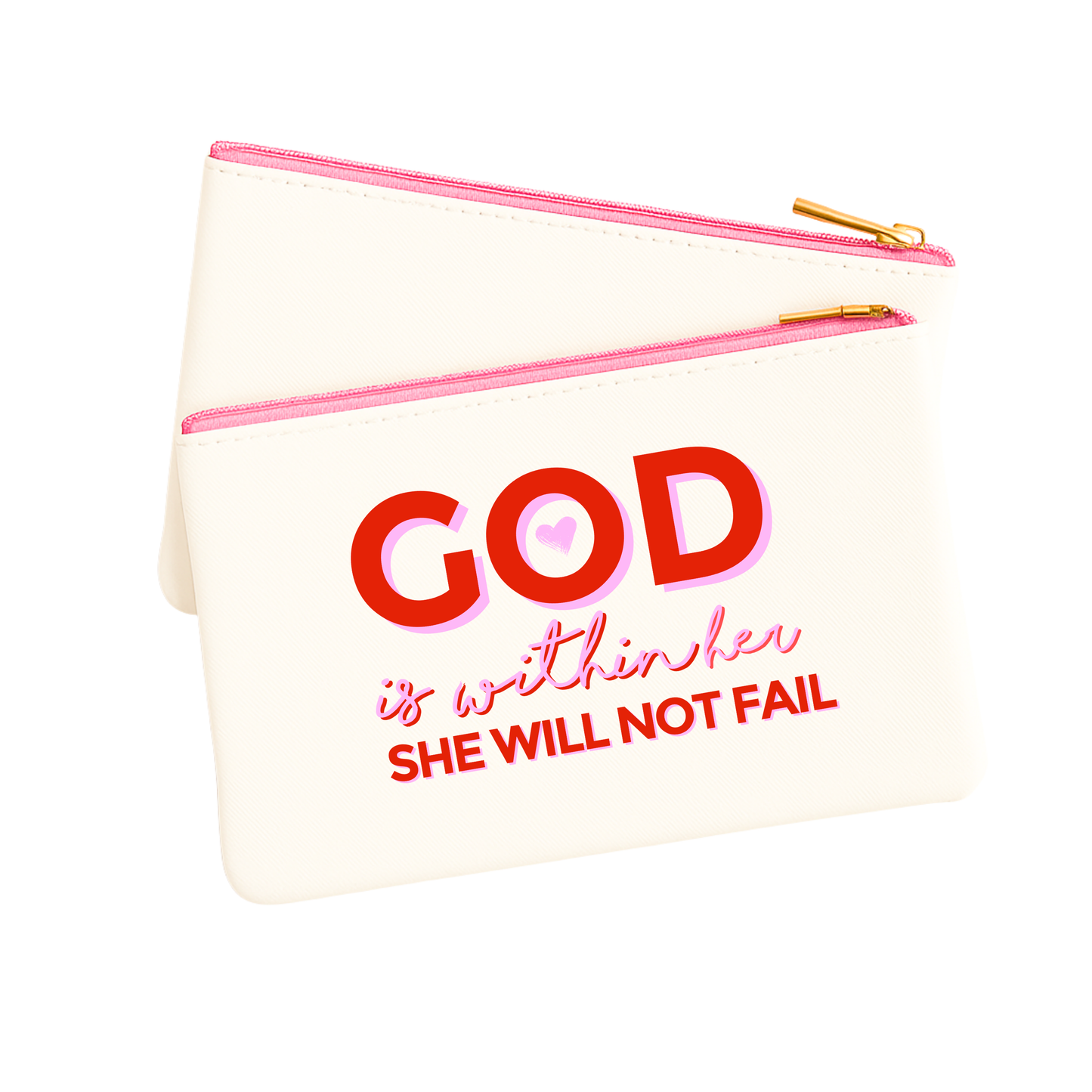 God Is Within Her Makeup Pouch