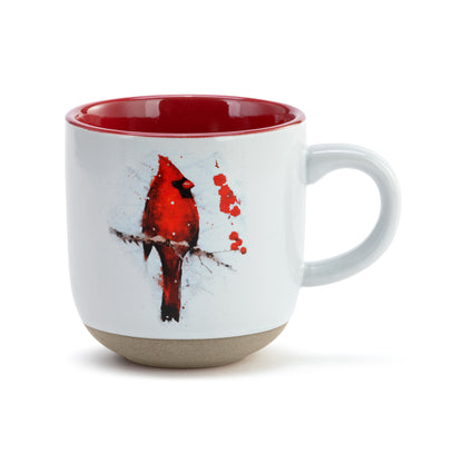 Cardinal with Holly Mug & Card Set