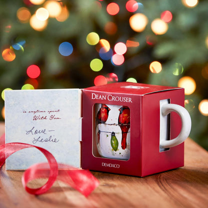 Cardinals on Lightstring Mug & Card Set