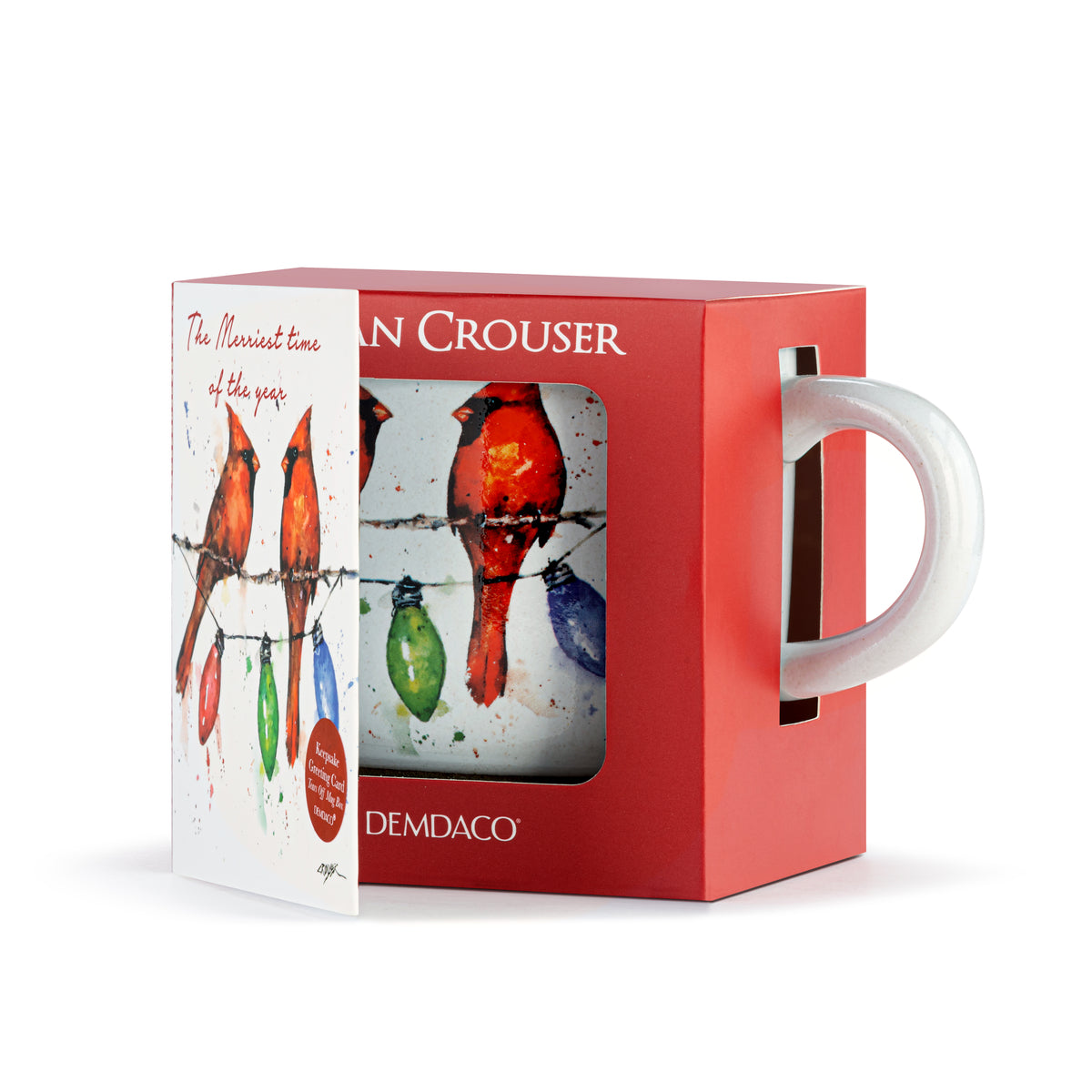 Cardinals on Lightstring Mug & Card Set