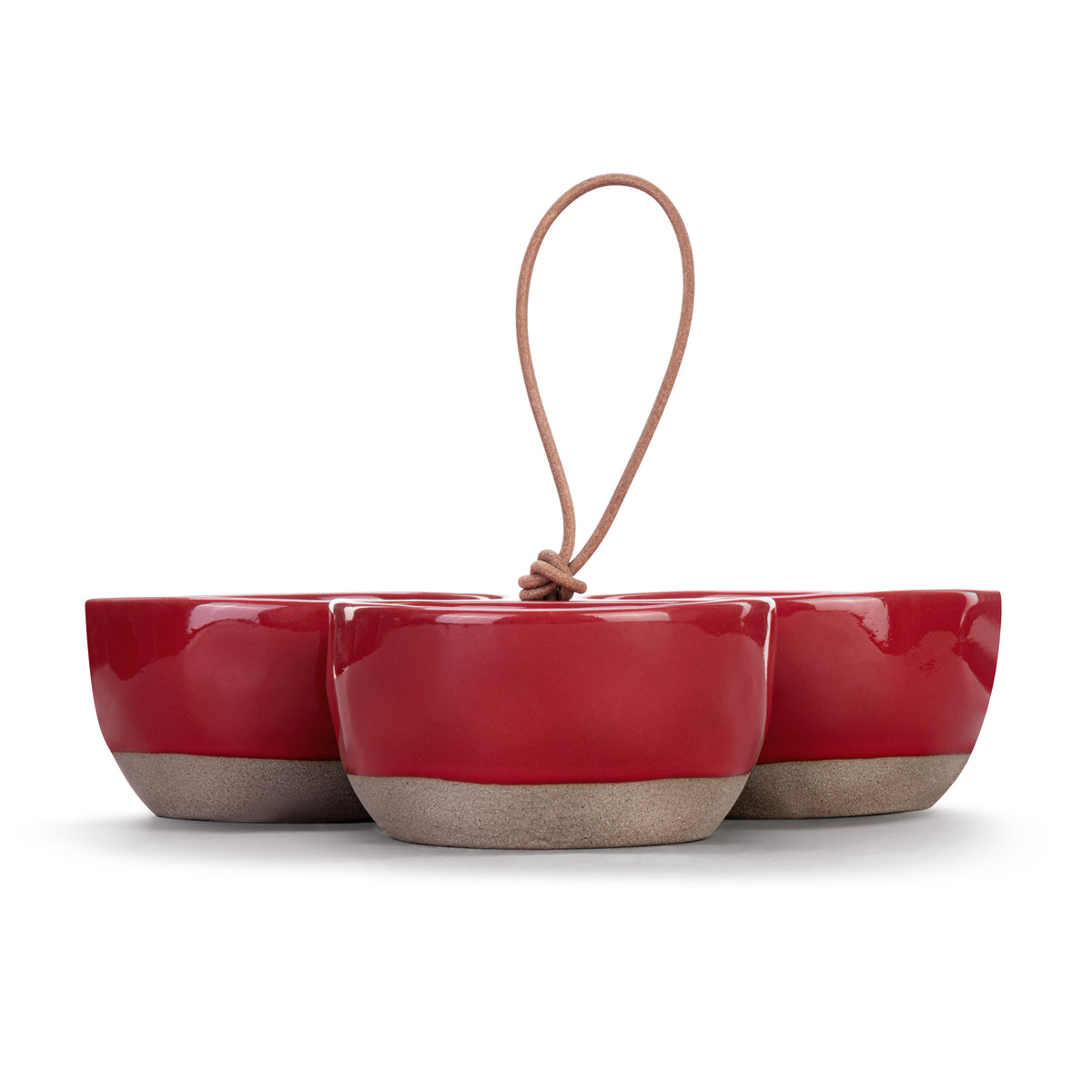 Red Lotta Delish Tri-Bowl