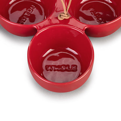 Red Lotta Delish Tri-Bowl