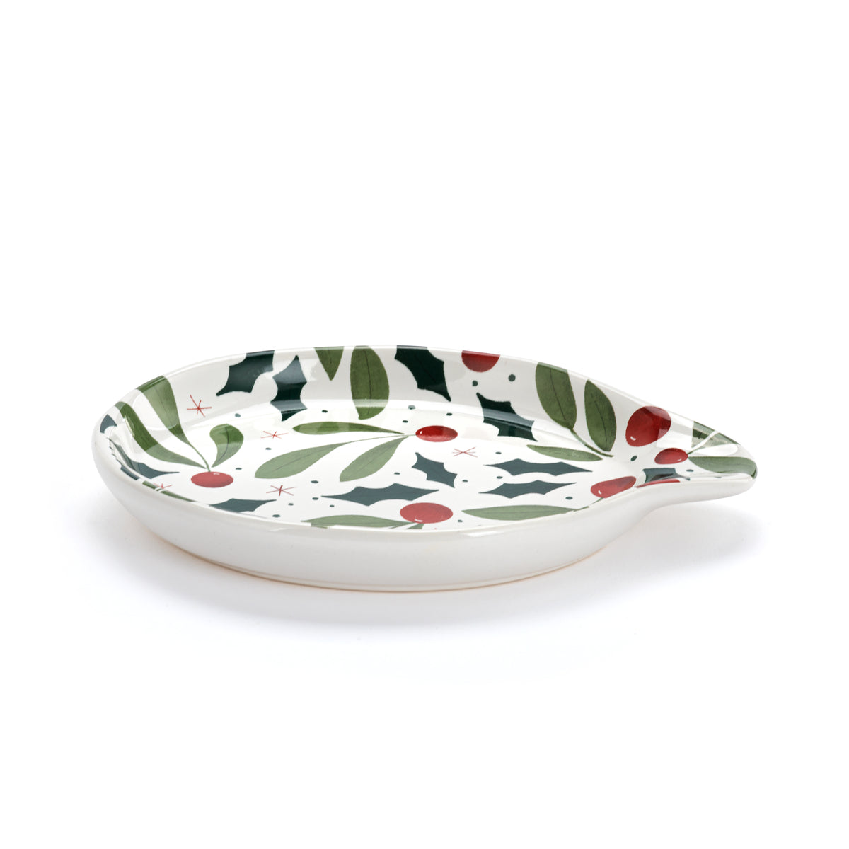 Holly Leaves Spoon Rest