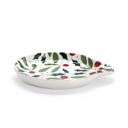 Holly Leaves Spoon Rest