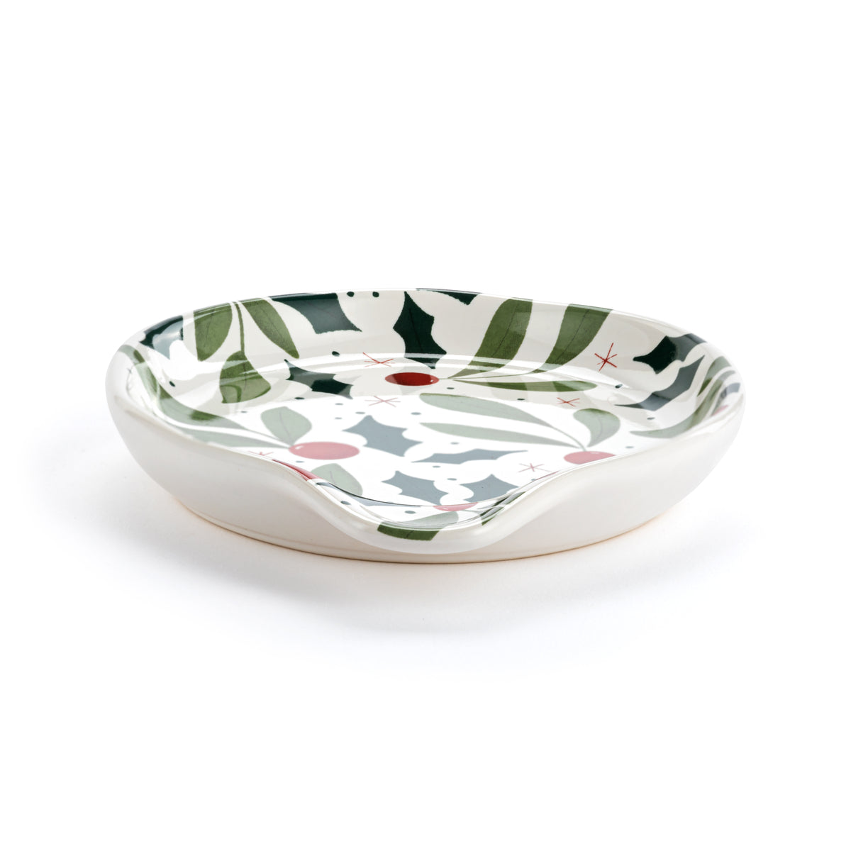 Holly Leaves Spoon Rest