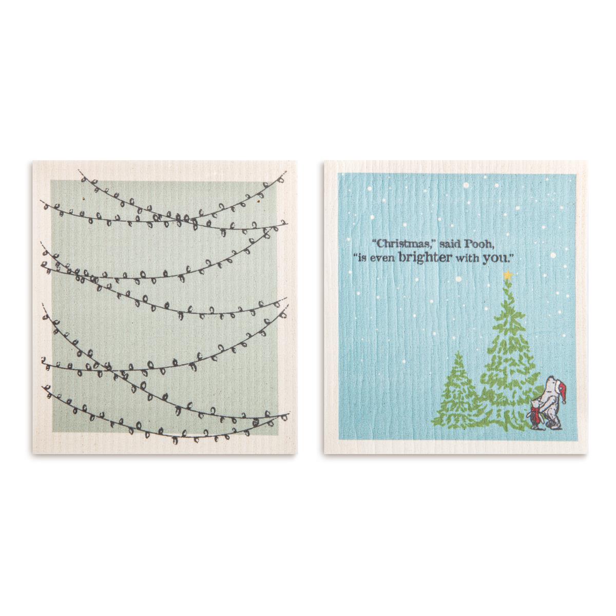 Holiday Biodegradable Dish Cloths Set - Brighter With You