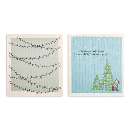 Holiday Biodegradable Dish Cloths Set - Brighter With You