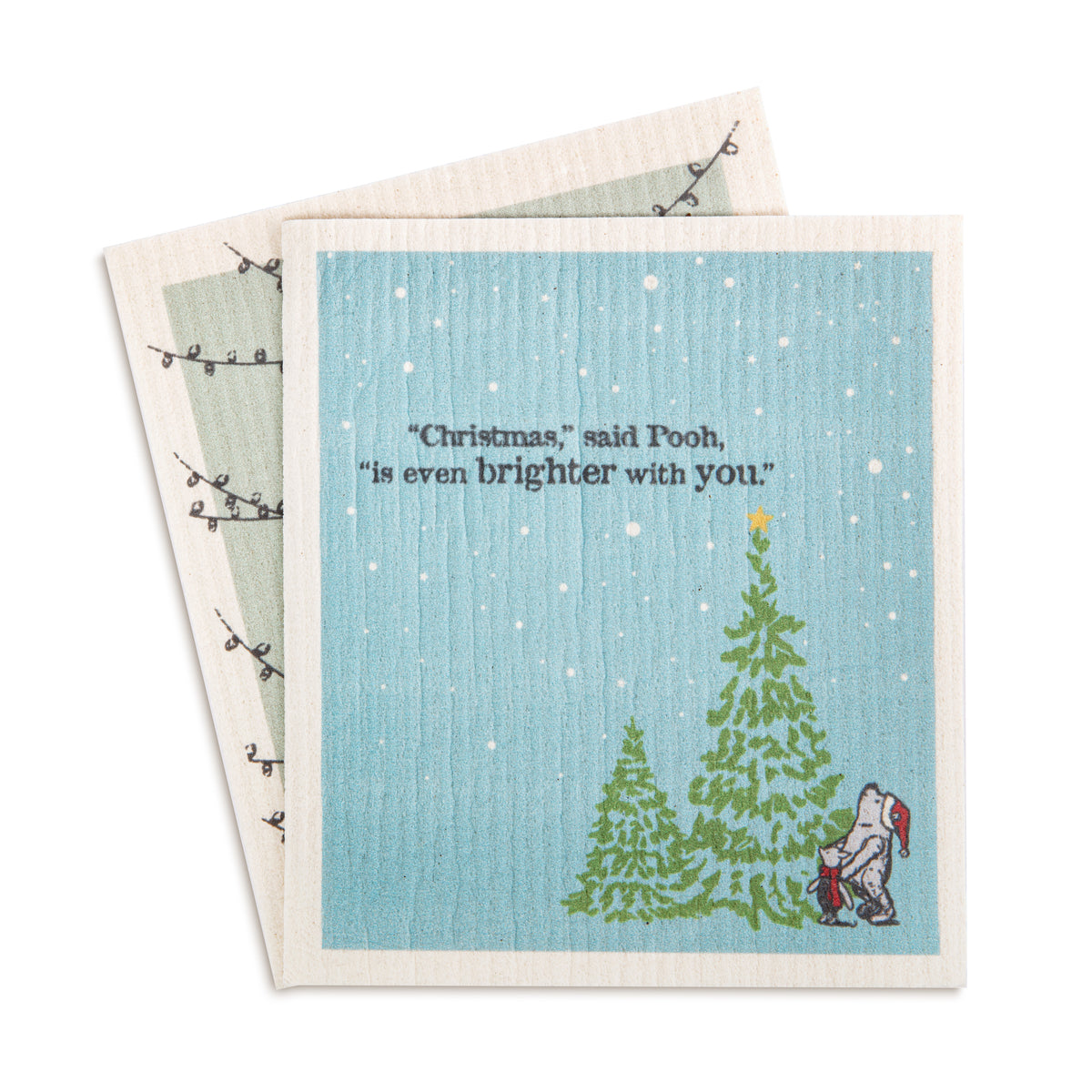 Holiday Biodegradable Dish Cloths Set - Brighter With You