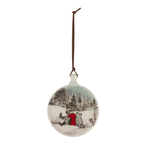 Disc Ornament - Christopher & Pooh