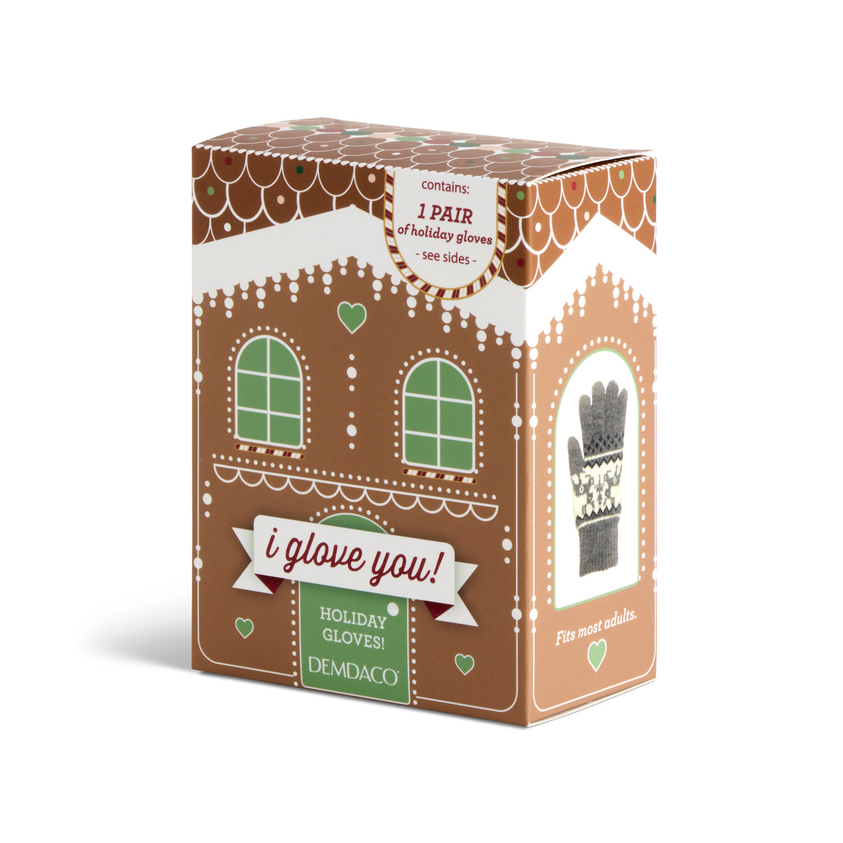 Holiday Winter Gloves - Cream & Tan