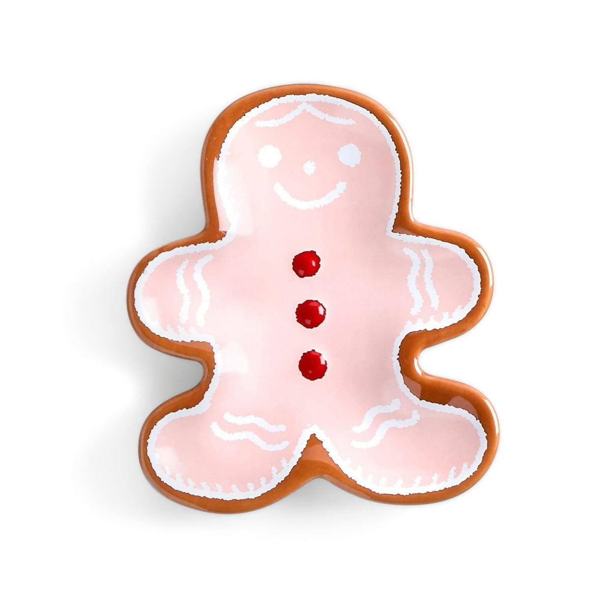 Gingerbread Cookie Trinket Dish - Pink