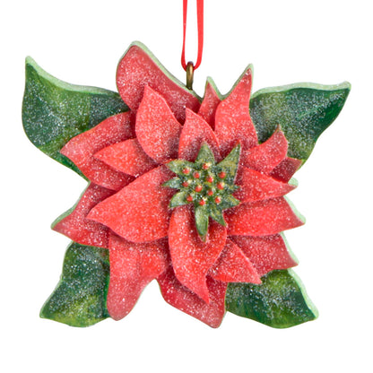 Poinsettia Mini Resin Ornament